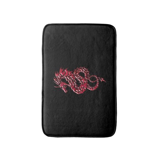 Roter Drache-steigende Bad-Matte Badematte (Vorderseite Vertikal)