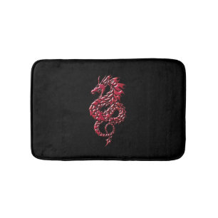 Roter Drache-steigende Bad-Matte Badematte