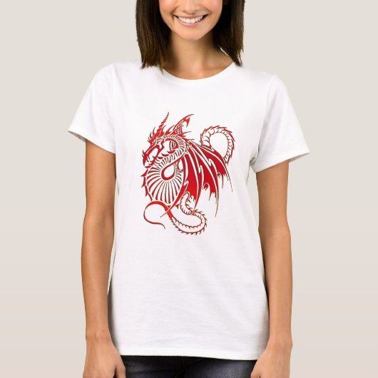 Roter Drache T-Shirt (Vorderseite)