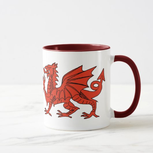 Roter Drache Tasse (Rechts)