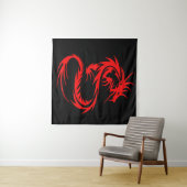 Roter Drache-Teppich Wandteppich (Beispiel (Horizontal))