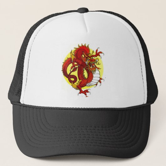 ROTER DRACHE TRUCKERKAPPE (Vorderseite)