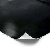 Roter Drache über gotischem Schloss Poster (Ecke)