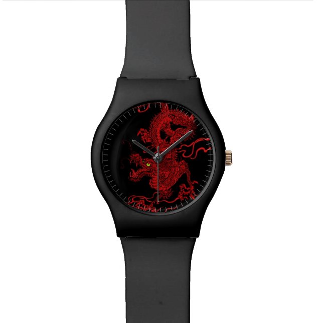 Roter Drache Uhr (Nahaufnahme)