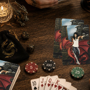 Roter Drache Urban Fantasy Spielkarten