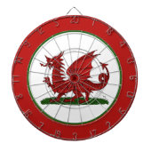 Roter Drache von Wales Dartscheibe (vorne)