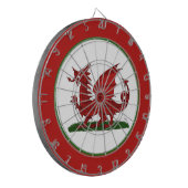 Roter Drache von Wales Dartscheibe (Vorderseite Links)