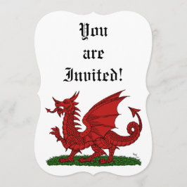 Roter Drache von Wales Einladung