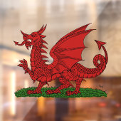 Roter Drache von Wales Fensteraufkleber (Blatt 2)