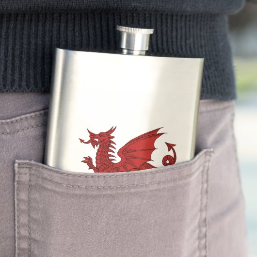 Roter Drache von Wales Flachmann (Beispiel)