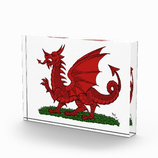 Roter Drache von Wales Fotoblock (Rechts)