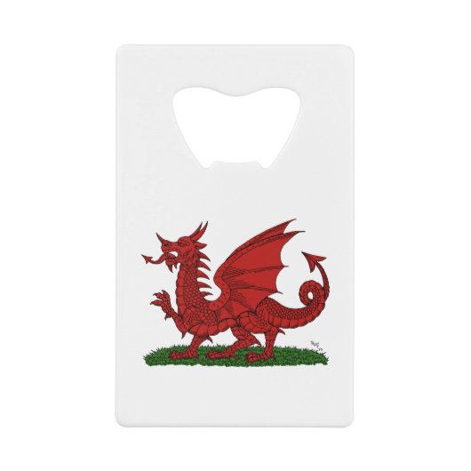 Roter Drache von Wales Geldbeutel Flaschenöffner (Vorderseite)