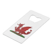 Roter Drache von Wales Geldbeutel Flaschenöffner (Vorderseite Schrägansicht)