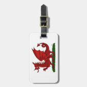 Roter Drache von Wales Gepäckanhänger (Vorderseite vertikal)