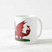 Roter Drache von Wales Kaffeetasse (VorderseiteRechts)