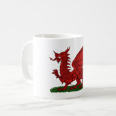 Roter Drache von Wales Kaffeetasse (Vorderseite Links)