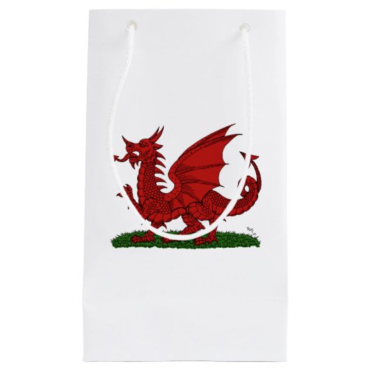 Roter Drache von Wales Kleine Geschenktüte (Vorderseite)