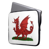 Roter Drache von Wales Laptopschutzhülle (Vorderseite Links)