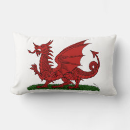 Roter Drache von Wales Lendenkissen