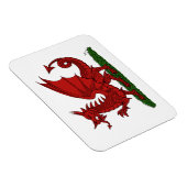 Roter Drache von Wales Magnet (Rechte Seite)
