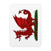 Roter Drache von Wales Magnet (Vertikal)