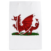 Roter Drache von Wales Mittlere Geschenktüte (Vorderseite)