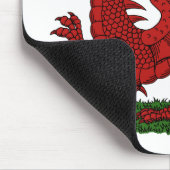 Roter Drache von Wales Mousepad (Ecke)