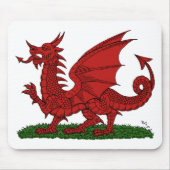 Roter Drache von Wales Mousepad (Vorne)