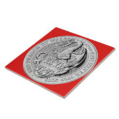 ROTER DRACHE VON WALES-MÜNZE FLIESE (Seite)