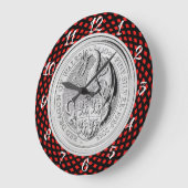 ROTER DRACHE VON WALES-MÜNZE GROßE WANDUHR (Winkel)