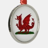 Roter Drache von Wales Ornament Aus Metall (Rechts)