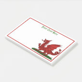 Roter Drache von Wales Post-it Klebezettel (angewinkelt)