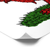 Roter Drache von Wales Poster (Ecke)