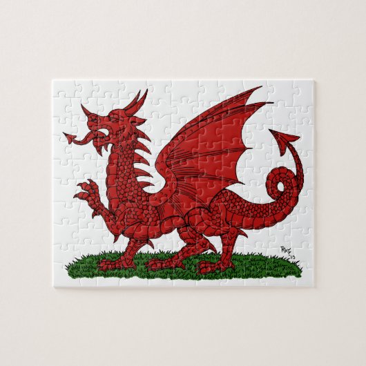 Roter Drache von Wales Puzzle (Horizontal)