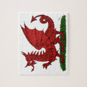 Roter Drache von Wales Puzzle (Vertikal)
