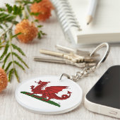 Roter Drache von Wales Schlüsselanhänger (Vorderseite rechts)