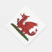 Roter Drache von Wales Serviette (Ecke)