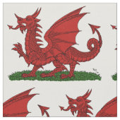 Roter Drache von Wales Stoff (Nahaufnahme)