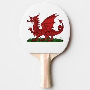 Roter Drache von Wales Tischtennis Schläger