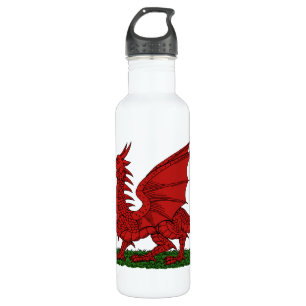 Roter Drache von Wales Trinkflasche