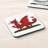 Roter Drache von Wales Untersetzer (Linke Seite)