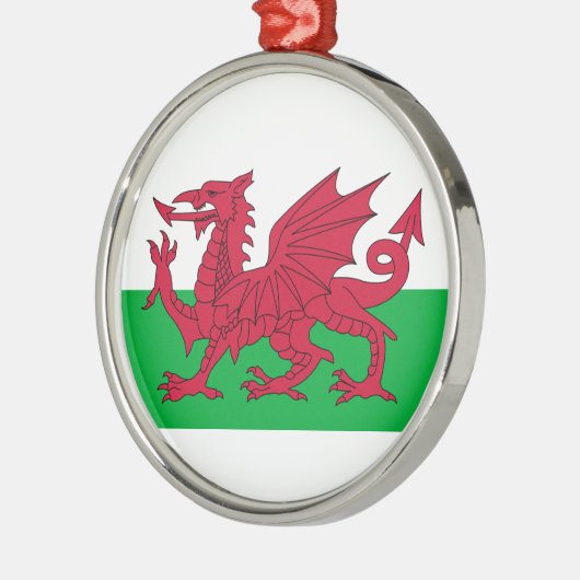 Roter Drache von Wales Weihnachtsbaum Ornament (Links)