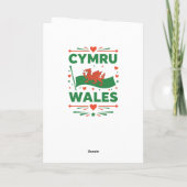 Roter Drache Wales Cymru Karte (Rückseite)