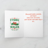 Roter Drache Wales Cymru Karte (Innenseite)