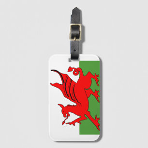 Roter Drache Welsh Flagge Gepäckanhänger