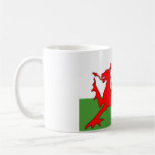 Roter Drache Welsh Flagge Kaffeetasse (Links)
