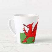 Roter Drache Welsh Flagge Milchtasse (Linke Ecke)