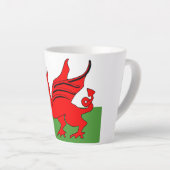 Roter Drache Welsh Flagge Milchtasse (Rechte Ecke)