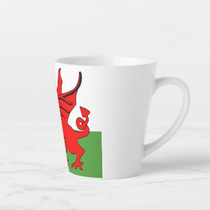 Roter Drache Welsh Flagge Milchtasse