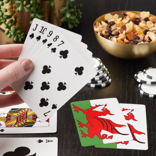 Roter Drache Welsh Flagge Spielkarten (In Situ)